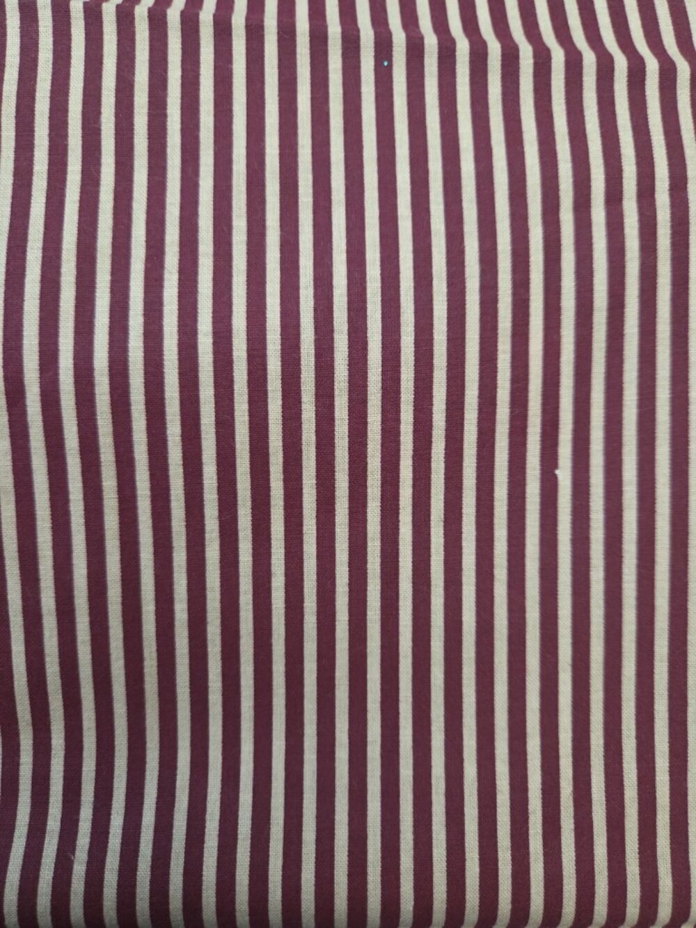 Red Cream striped 1.60 Continuous Yards Cotton Fabric